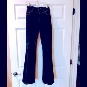 Victoria’s Secret London flare jeans, dark navy rinse . Size 6